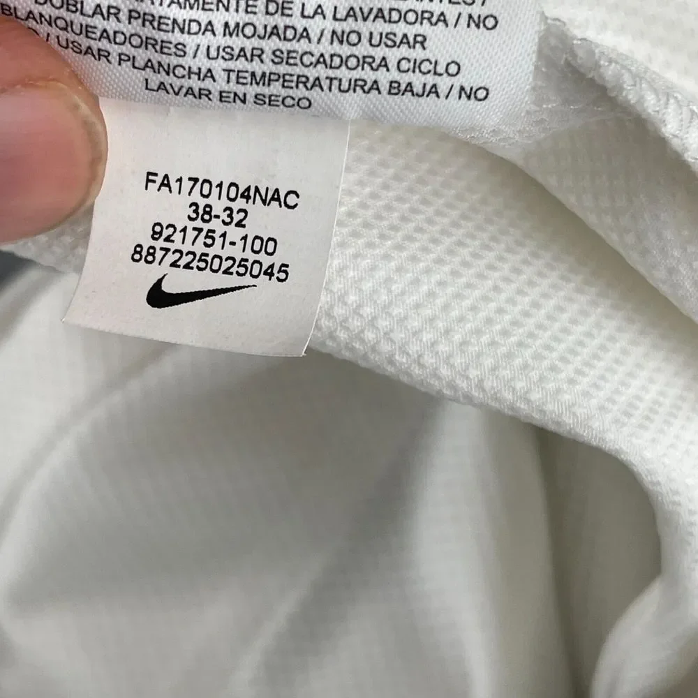Nike Flex Hybrid Pants Men 38x32‎ White Performance Golf Straight Fit Vents